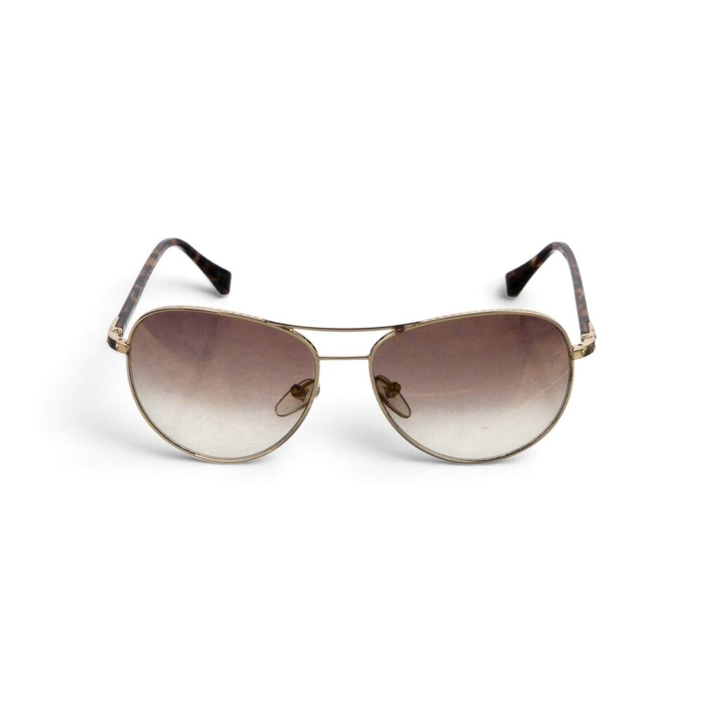 Louis Vuitton Gold-tone LV Monogram Aviator Sunglasses